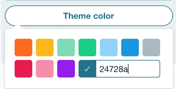 Twitter Theme Selector with a bunch of different rainbow colors to select for your profile.