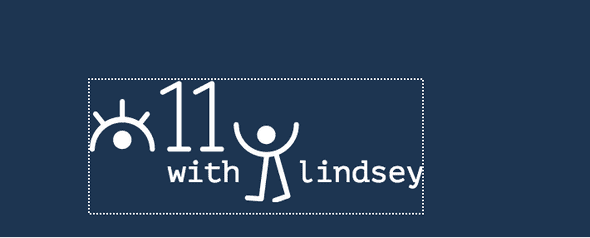 a dotted outline of a11y with Lindsey logo to represent focus